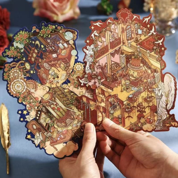 3Dシーンステッカー 立体シール 貼り切りタイプ 6歳以上 アート遊び 創作 おうち時間 リラックス ギフト